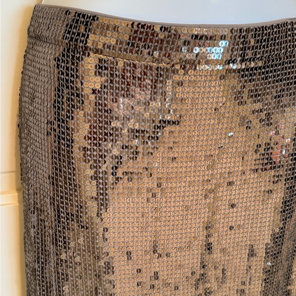 Alice + Olivia Sequin Gunmetal Silver Skirt 10 - Picture 3 of 13